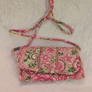 Vera Bradley trifold wallet Purse- Petal Pink pattern Retired